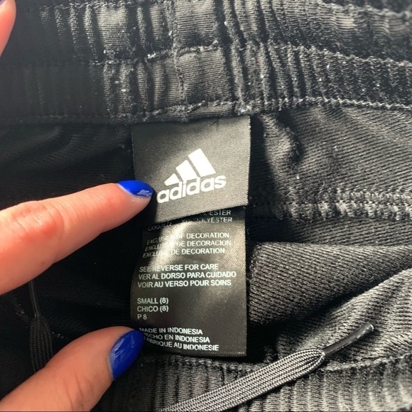 Kids Adidas Black Track Pants Size Small - Picture 4 of 6